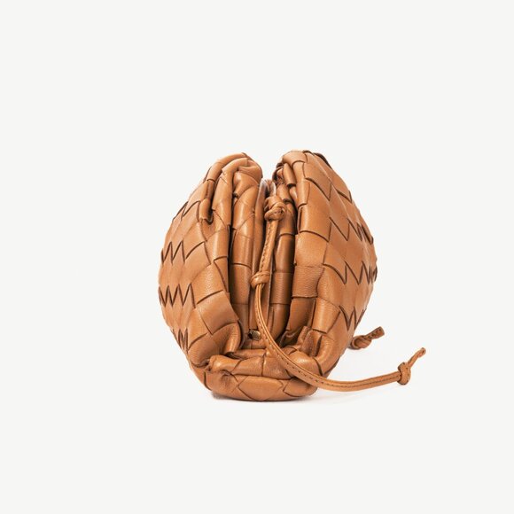 Bottega Veneta The Mini Pouch Carmel Nappa Intrecciato Crossbody - Picture 3 of 11